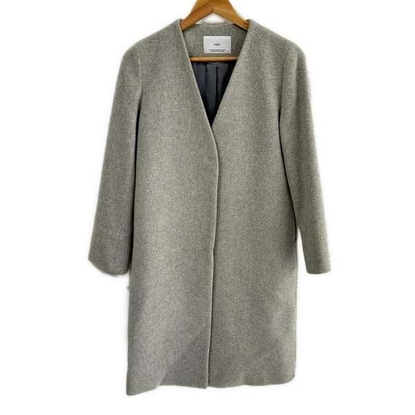 イネド INED サイズ7 S - ライトグレー レディース 長袖/秋/冬 美品 コート拍卖