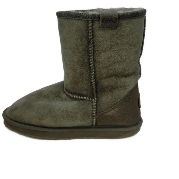 エミュ EMU ショートブーツ 24 - ムートン ダークグレー レディース 美品 靴拍卖