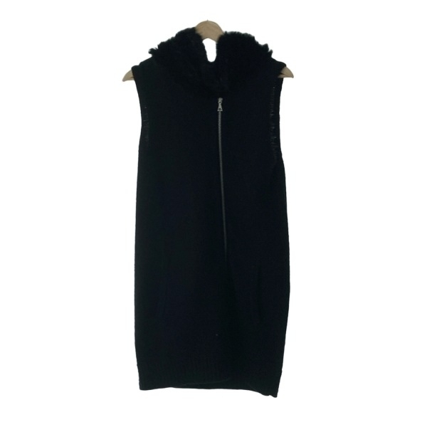 セオリー theory サイズS - 黒 レディース ノースリーブ/ニット/ラビット(ラパン)/ジップアップ/春/秋 コート拍卖
