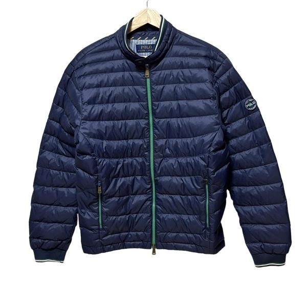 ポロラルフローレン POLObyRalphLauren ダウンジャケット サイズXS - ネイビー×グリーン×白 メンズ 長袖/ジップアップ/冬 新品同様拍卖