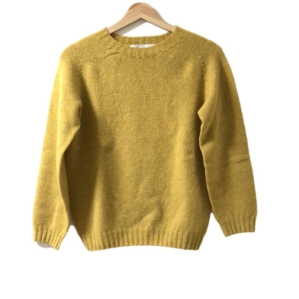 ハーレーオブスコットランド Harley of SCOTLAND 長袖セーター/ニット サイズ36 S - イエロー レディース クルーネック 美品 トップス拍卖