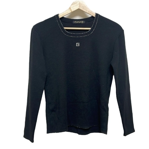 イタリヤ 伊太利屋/GKITALIYA 長袖セーター/ニット サイズ9A2 - 黒 レディース ラインストーン トップス拍卖