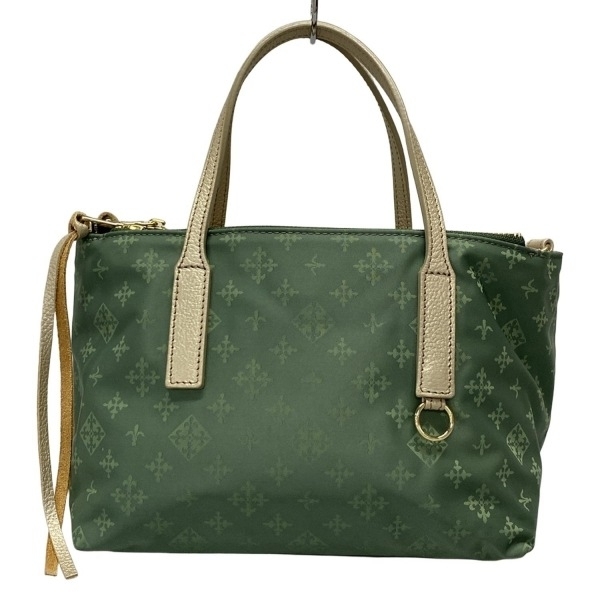 ラシット russet ハンドバッグ - レザー グリーン×ライトグリーン×ベージュ 美品 バッグ拍卖