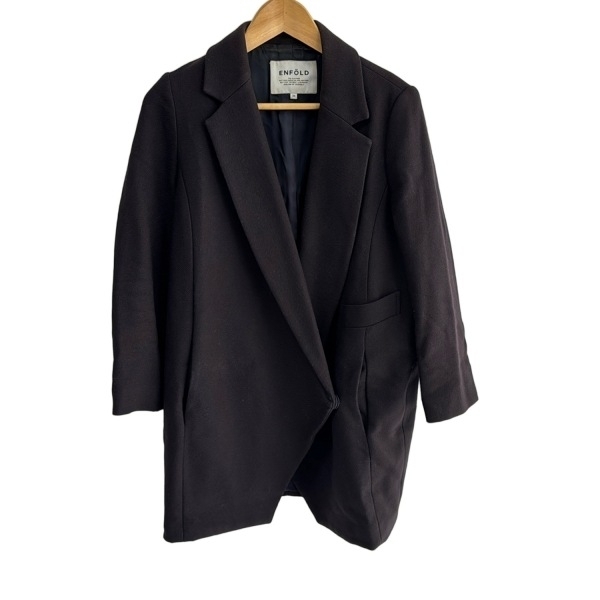 エンフォルド ENFOLD サイズ36 S - 黒 レディース 長袖/肩パッド/冬 コート拍卖