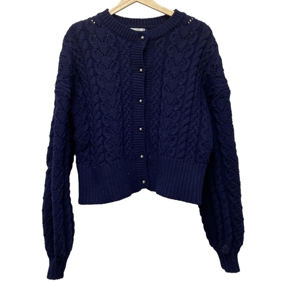 ルームサンマルロク コンテンポラリー Room306 CONTEMPORARY カーディガン サイズF ネイビー レディース 長袖/ニット/クルーネック拍卖