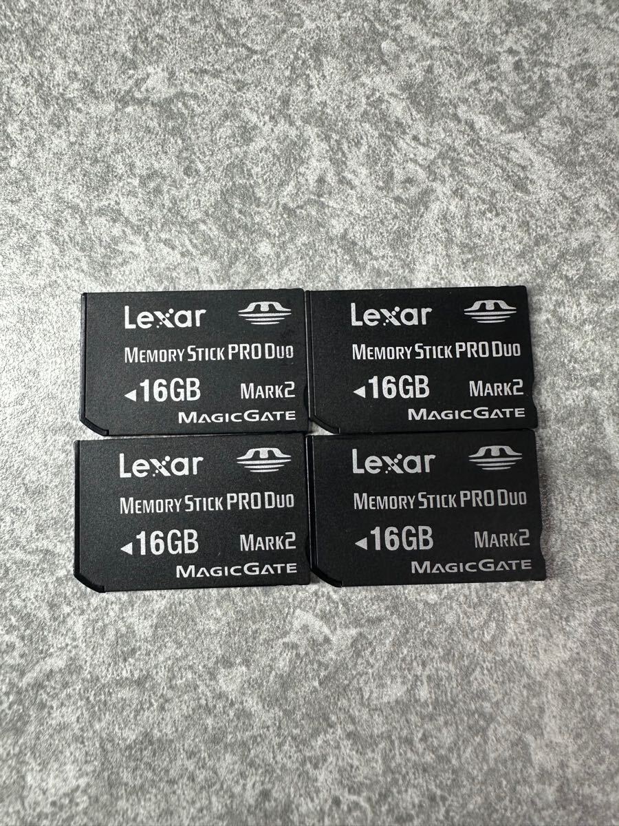 ■動作確認済■ Lexar メモリースティック PRO Duo 16GB 4枚まとめ売りメモリーカード デジカメ PSP memory stick SONY SanDisk拍卖