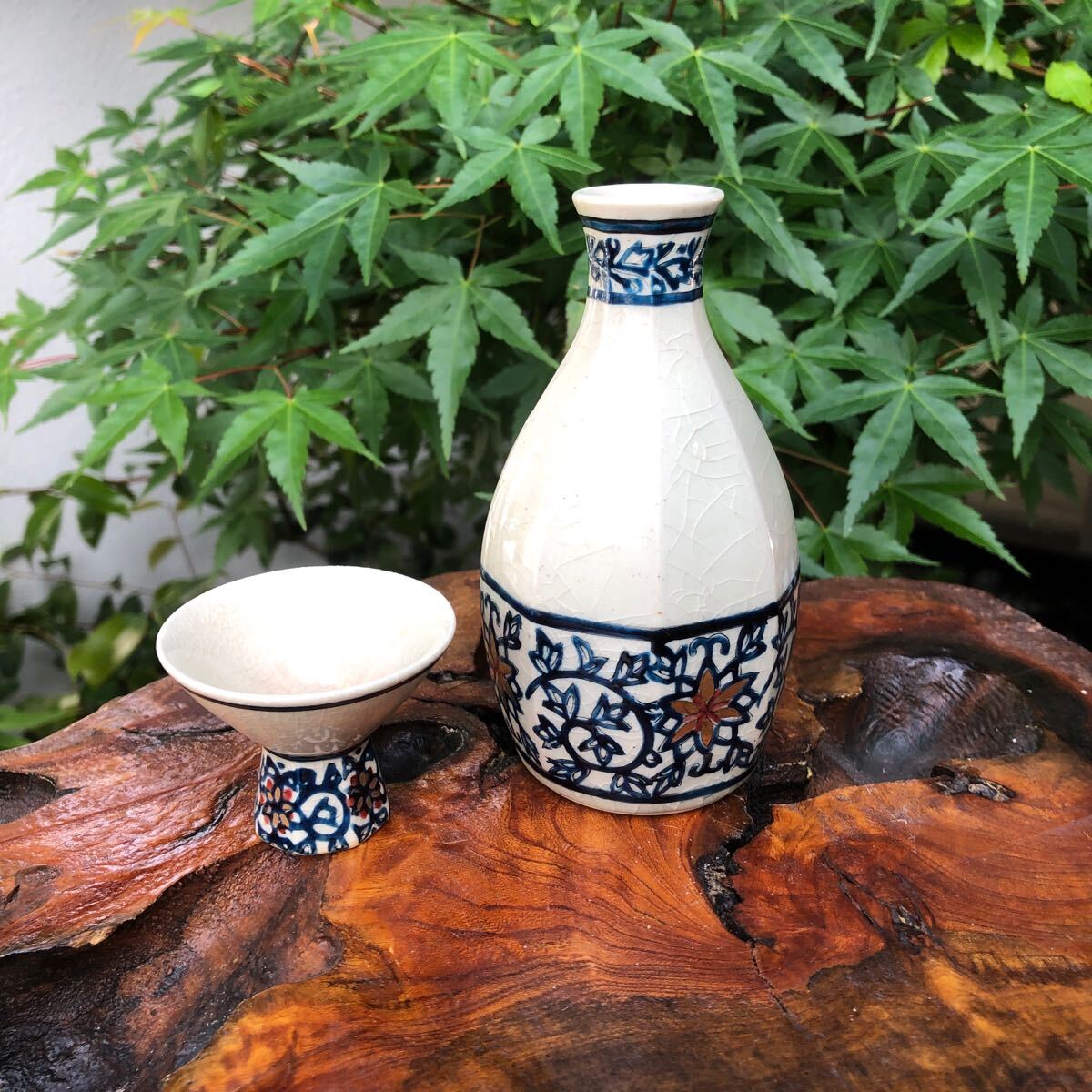 九谷焼 金彩 八角 唐草 酒器☆古民家 粋 レトロ 風雅 膳 晩酌 風流 風情 割烹 和食 料理 傾奇者 侘び寂び 数奇 吉祥 縁起 伝統工芸 和樂拍卖