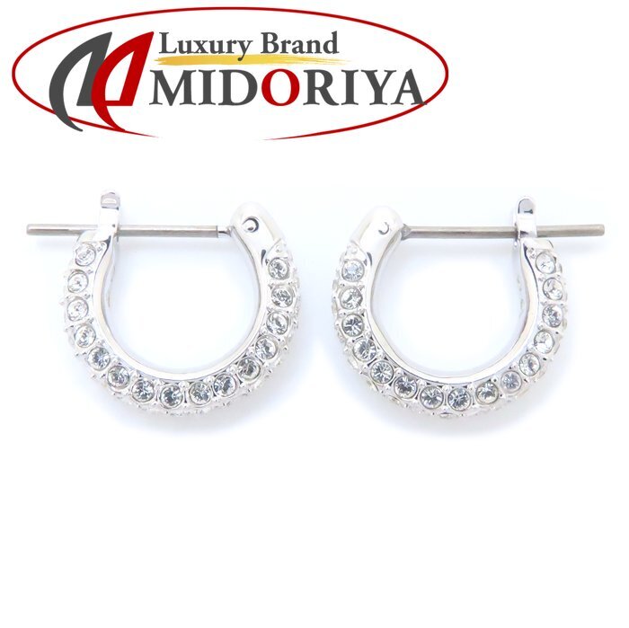 SWAROVSKI スワロフスキー クリスタル フープ ピアス シルバーメッキ/293748【中古】拍卖