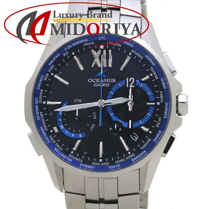 CASIO カシオ オシアナス マンタ OCW-S3400-1AJF デイデイト ソーラー電波【2024年購入】チタン メンズ /39916【中古】【腕時計】拍卖