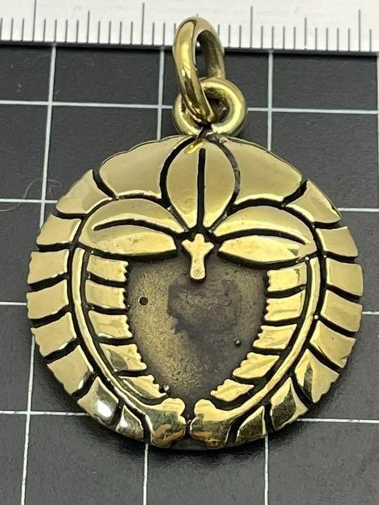 家紋ペンダント★下がり藤★下り藤★中★キーホルダー★真鍮製拍卖