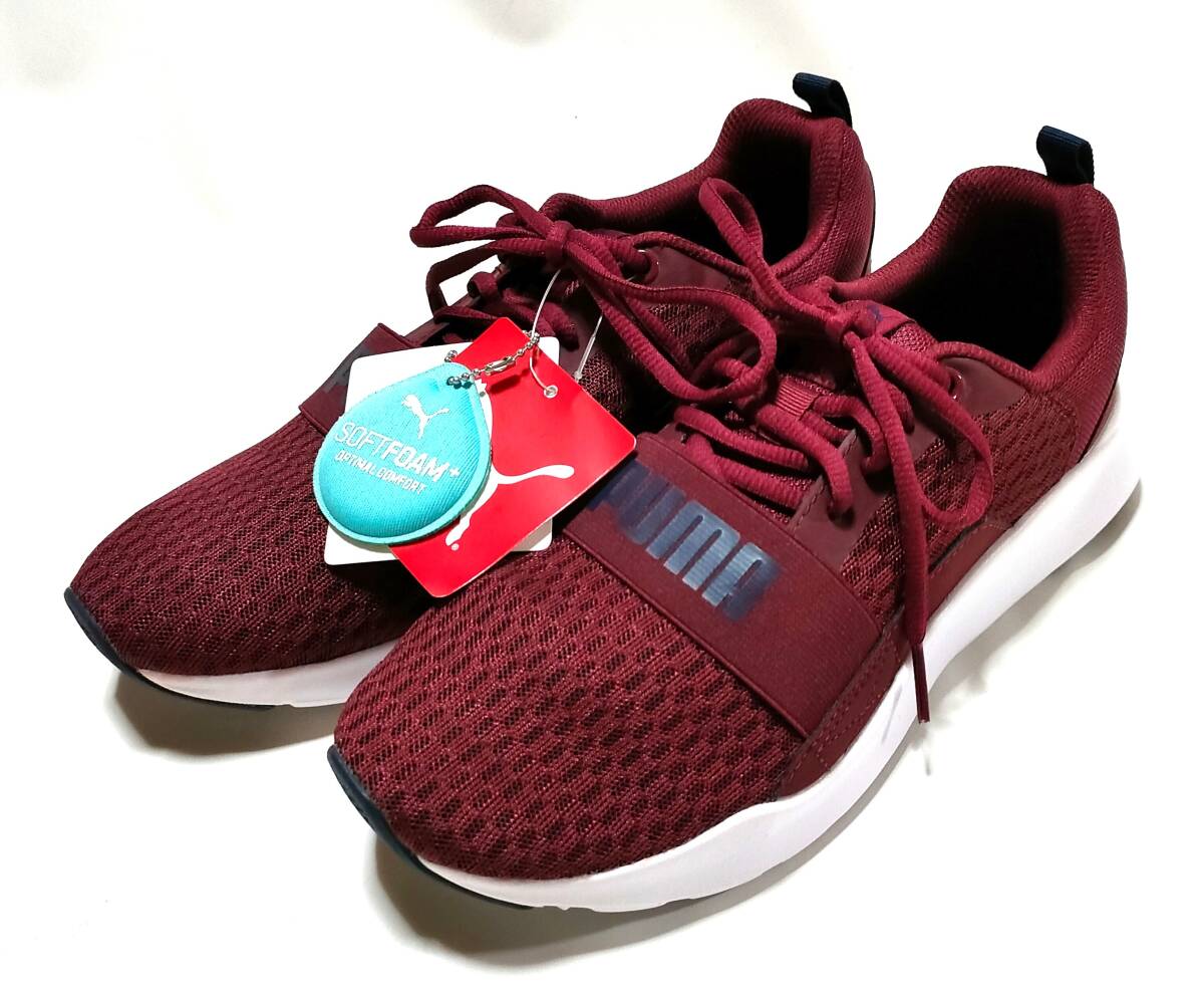 PUMA WIRED プーマ ワイヤード スニーカー ワインレッド エンジ 26㎝拍卖