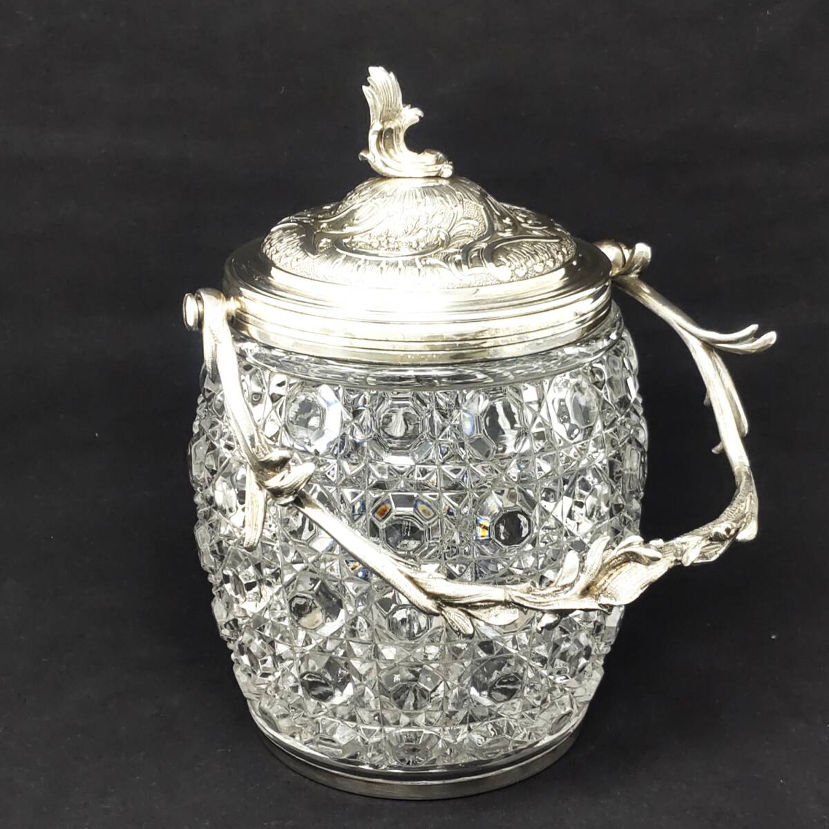 オールドバカラ Armand Frenais合作 ディアマンピエーリー 大型 ビスケットジャー 122◆BACCARAT クリスタル 小物入れ 蓋物 アイスペール拍卖