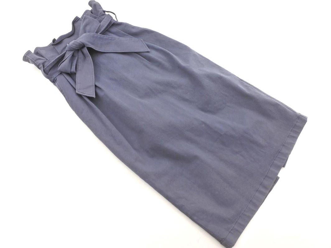 Ray BEAMS レイビームス ウエストリボン タイト スカート size0/グレー ■■ ☆ fea2 レディース拍卖