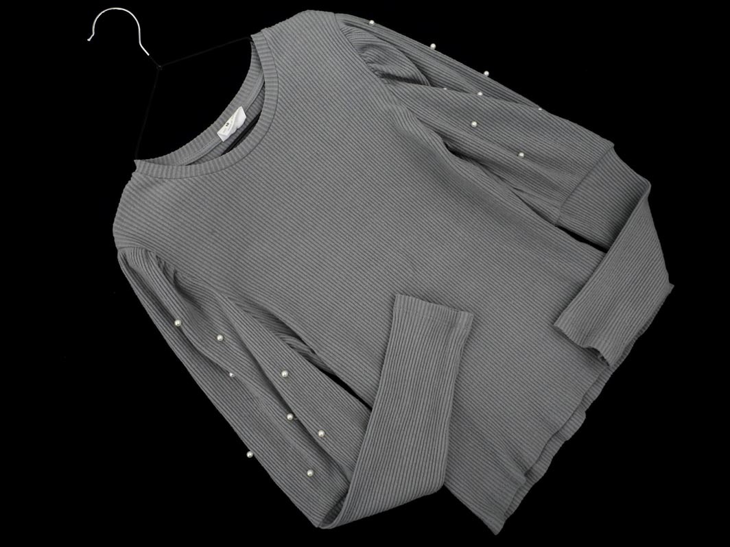 ZARA ザラ パールビーズ カットソー size140cm/グレー ■◇ ☆ fea8拍卖