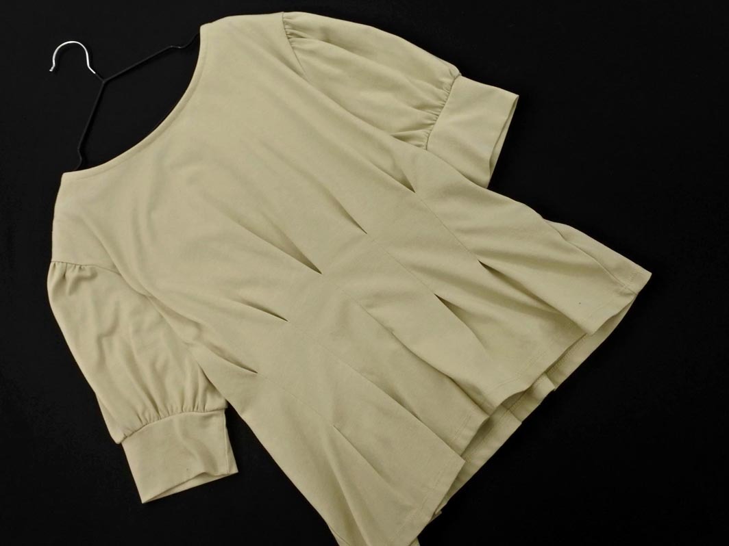 ネコポスOK FREE’S MART フリーズマート タック カットソー sizeFR/ベージュ ■◆ ☆ feb4 レディース拍卖