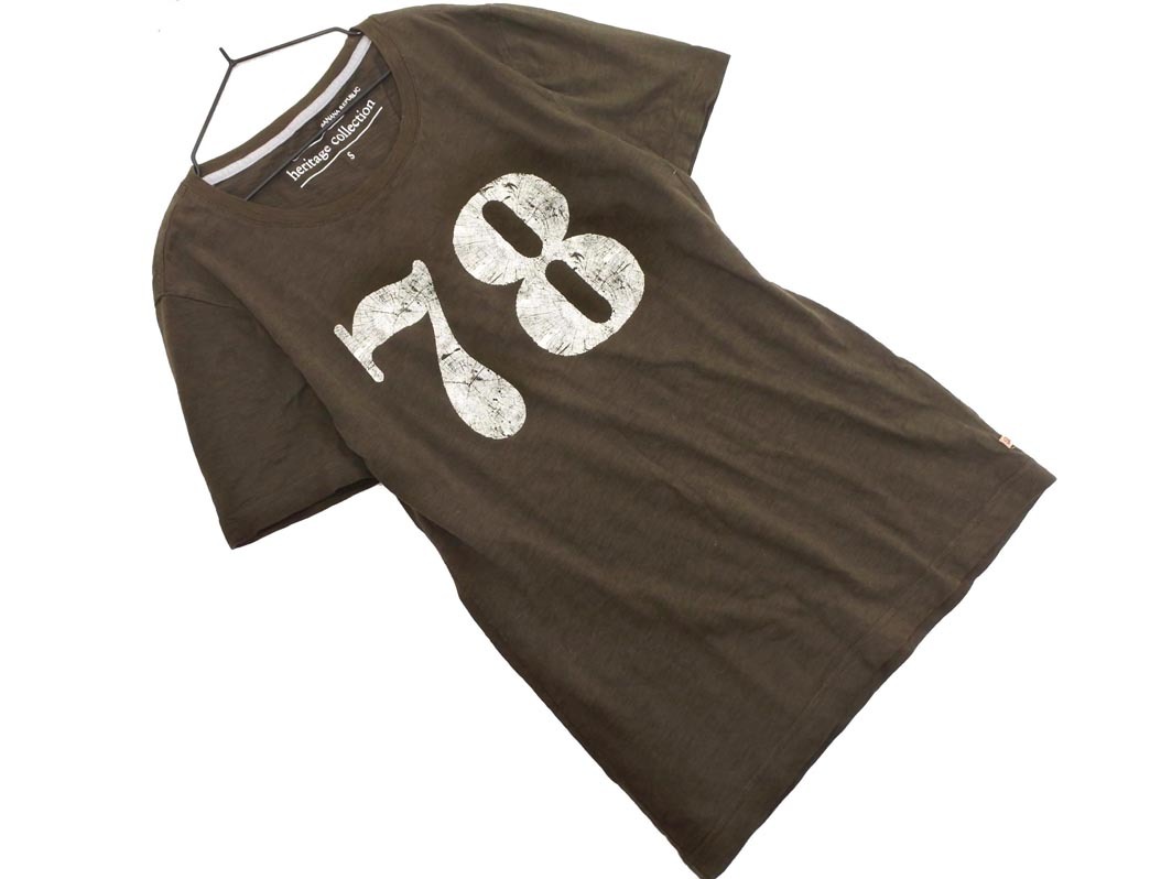 ネコポスOK BANANA REPUBLIC バナナリパブリック プリント Tシャツ sizeS/カーキブラウン ■◆ ☆ feb5 レディース拍卖