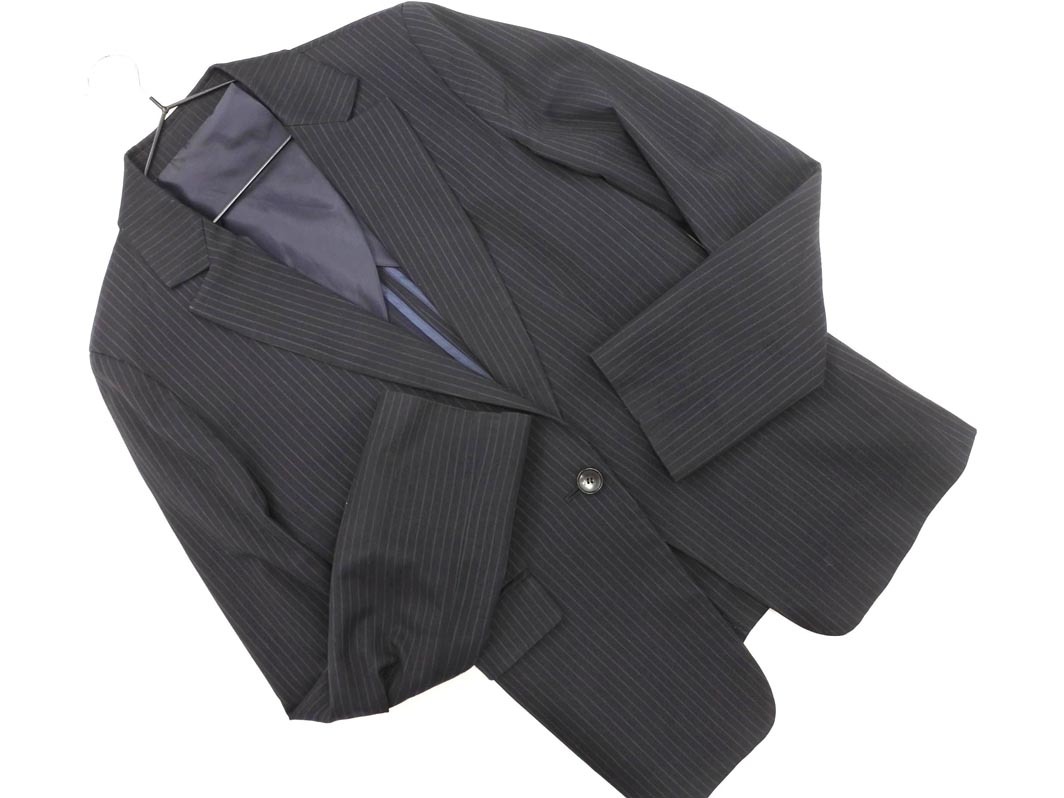 LAUTREAMONT ロートレアモン ストライプ テーラード ジャケット size40/濃紺 ■◇ ☆ fec1 レディース拍卖