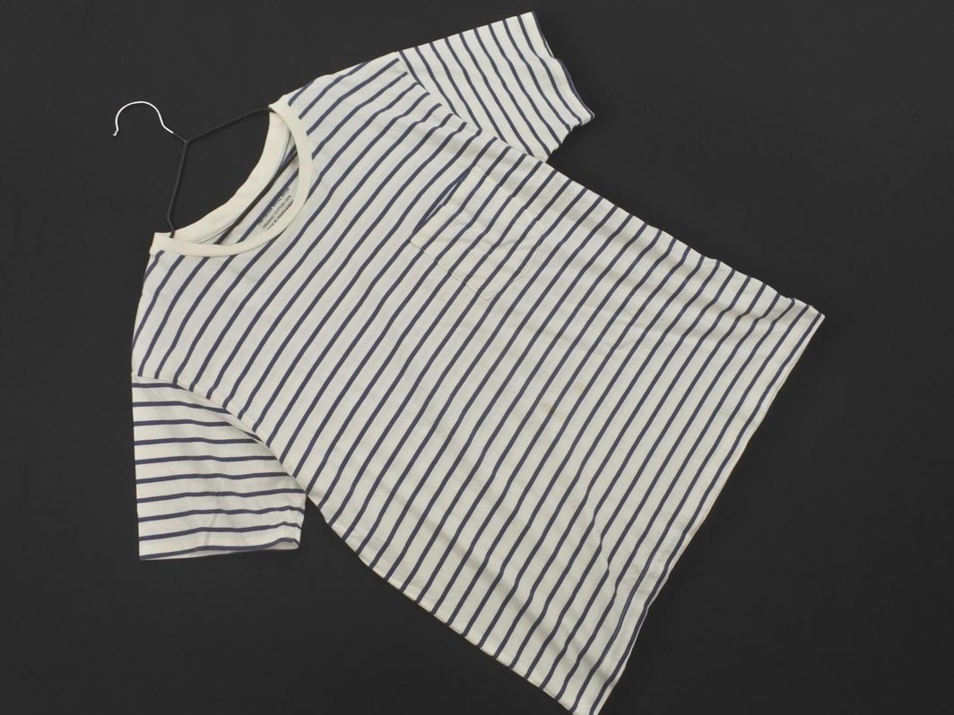 ネコポスOK SM2 サマンサモスモス ボーダー ポケット Tシャツ sizeF/白x青 ■◆ ☆ fec1 レディース拍卖