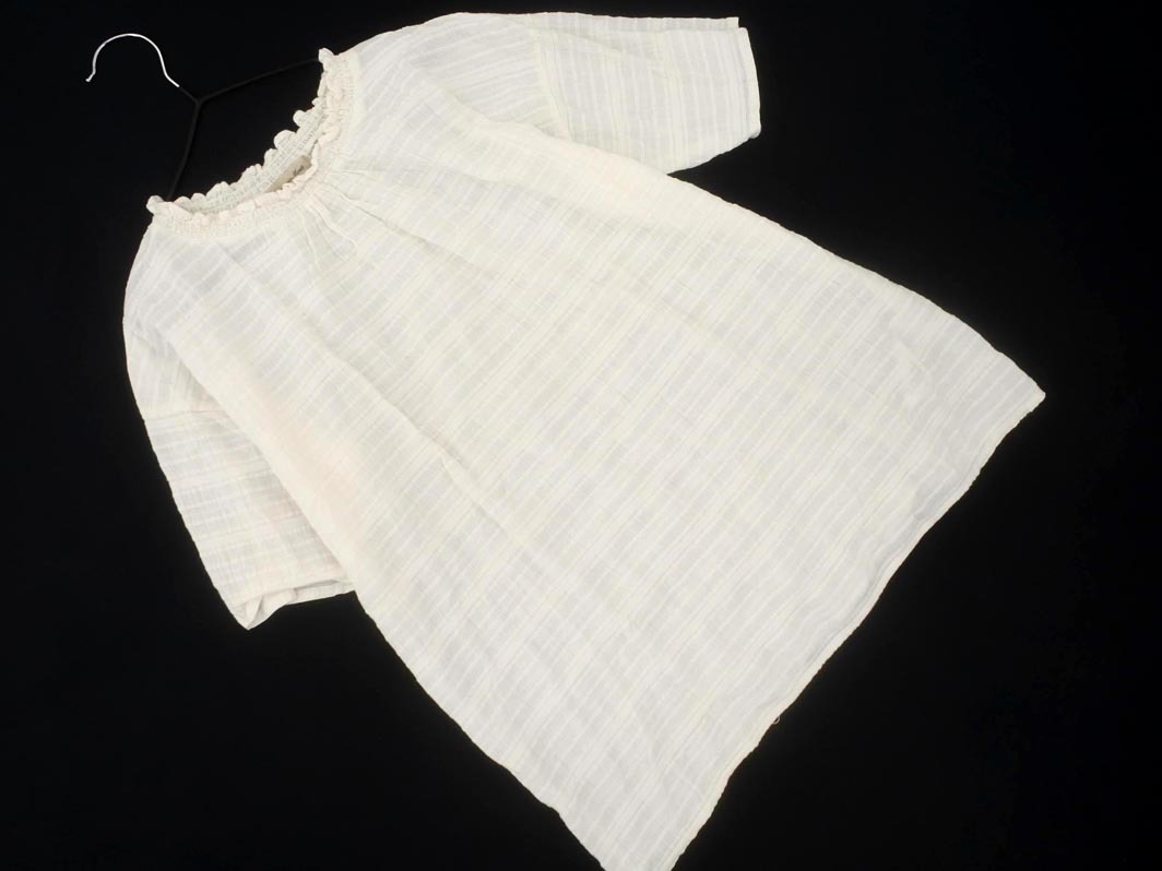 ネコポスOK SM2 サマンサモスモス ギャザーネック ブラウス シャツ sizeF/オフホワイト ■◆ ☆ fec3 レディース拍卖