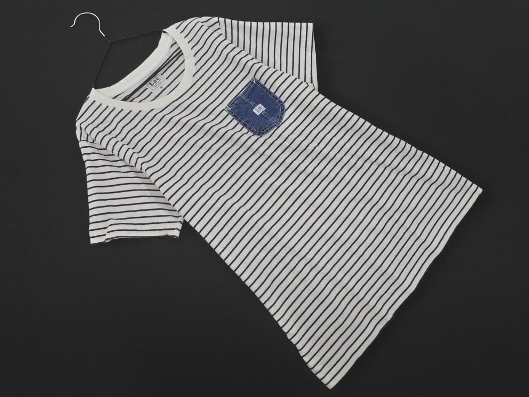 Lee リー デニム ポケット ボーダー カットソー sizeM/白x青 ■◆ ☆ fec6 レディース拍卖