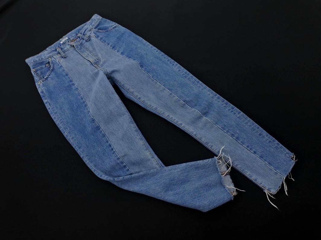 TODAYFUL トゥデイフル 切替 カットオフ デニムパンツ size25/紺 ■■ ☆ fec6 レディース拍卖