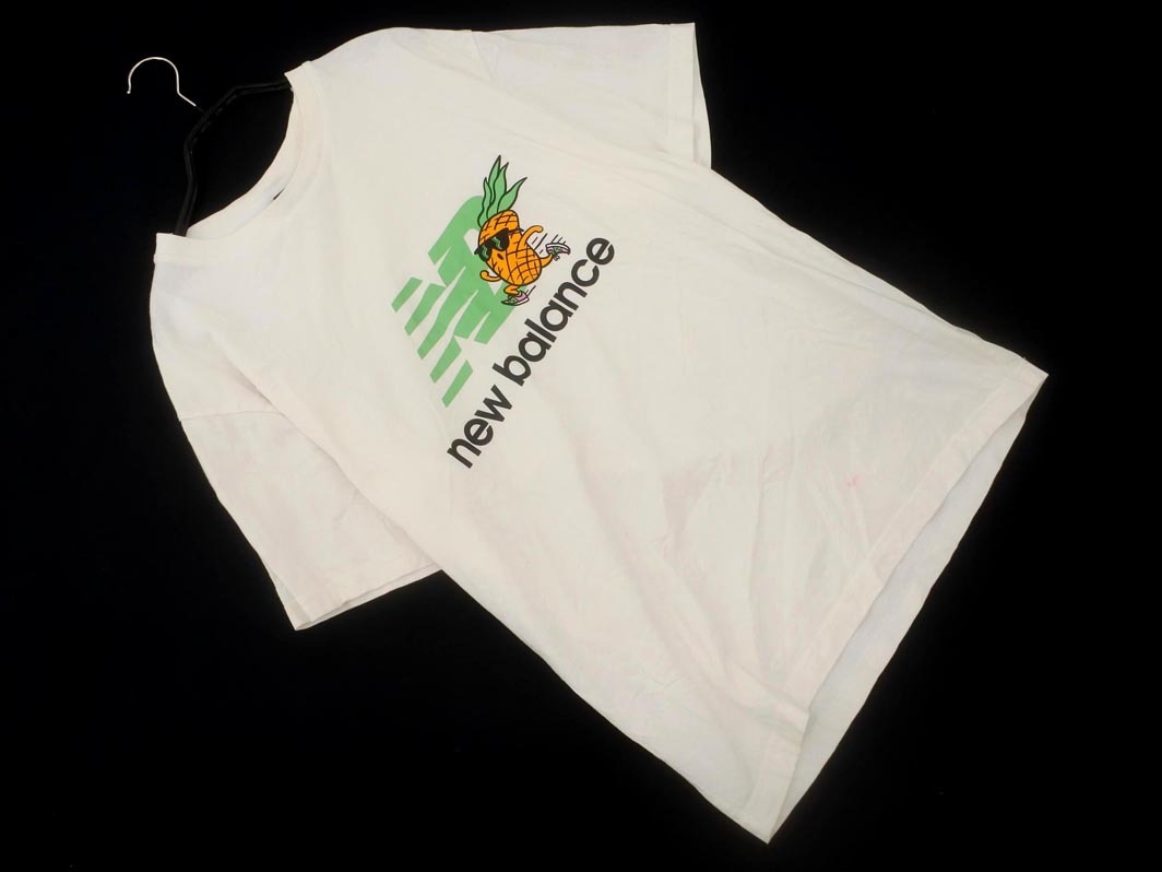 ネコポスOK New Balance ニューバランス プリント Tシャツ sizeS/白 ■◆ ☆ fec7 メンズ拍卖