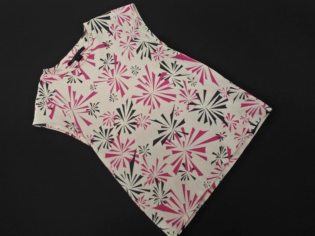 ネコポスOK MARC JACOBS マークジェイコブス 総柄 カットソー sizeL/オフホワイトxピンクx黒 ■◆ ☆ fec7 レディース拍卖