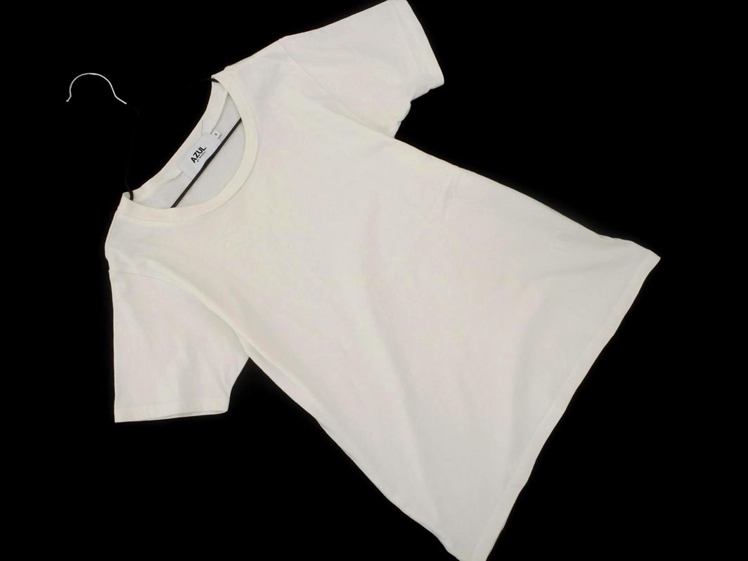 ネコポスOK AZUL BY MOUSSY アズールバイマウジー プルオーバー カットソー sizeS/白 ■◆ ☆ fec8 レディース拍卖