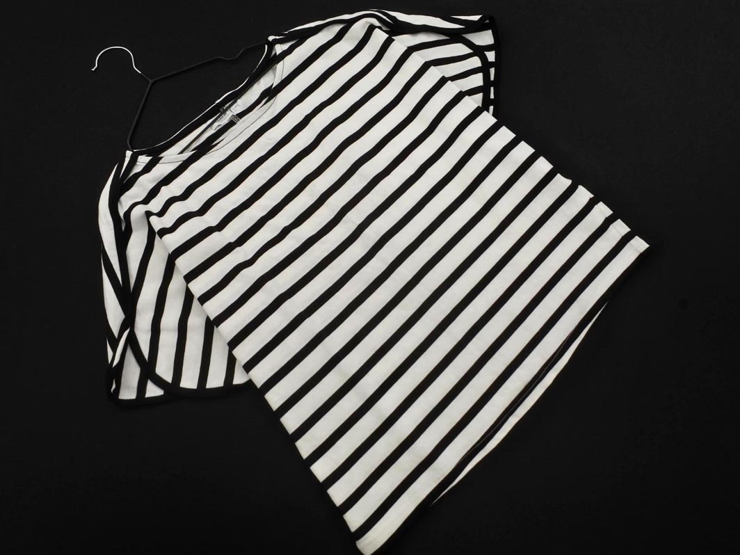 ネコポスOK a day in the life アデイインザライフ ユナイテッドアローズ ボーダー ドルマン カットソー 白x黒 ■◆ ☆ fec8 レディース拍卖