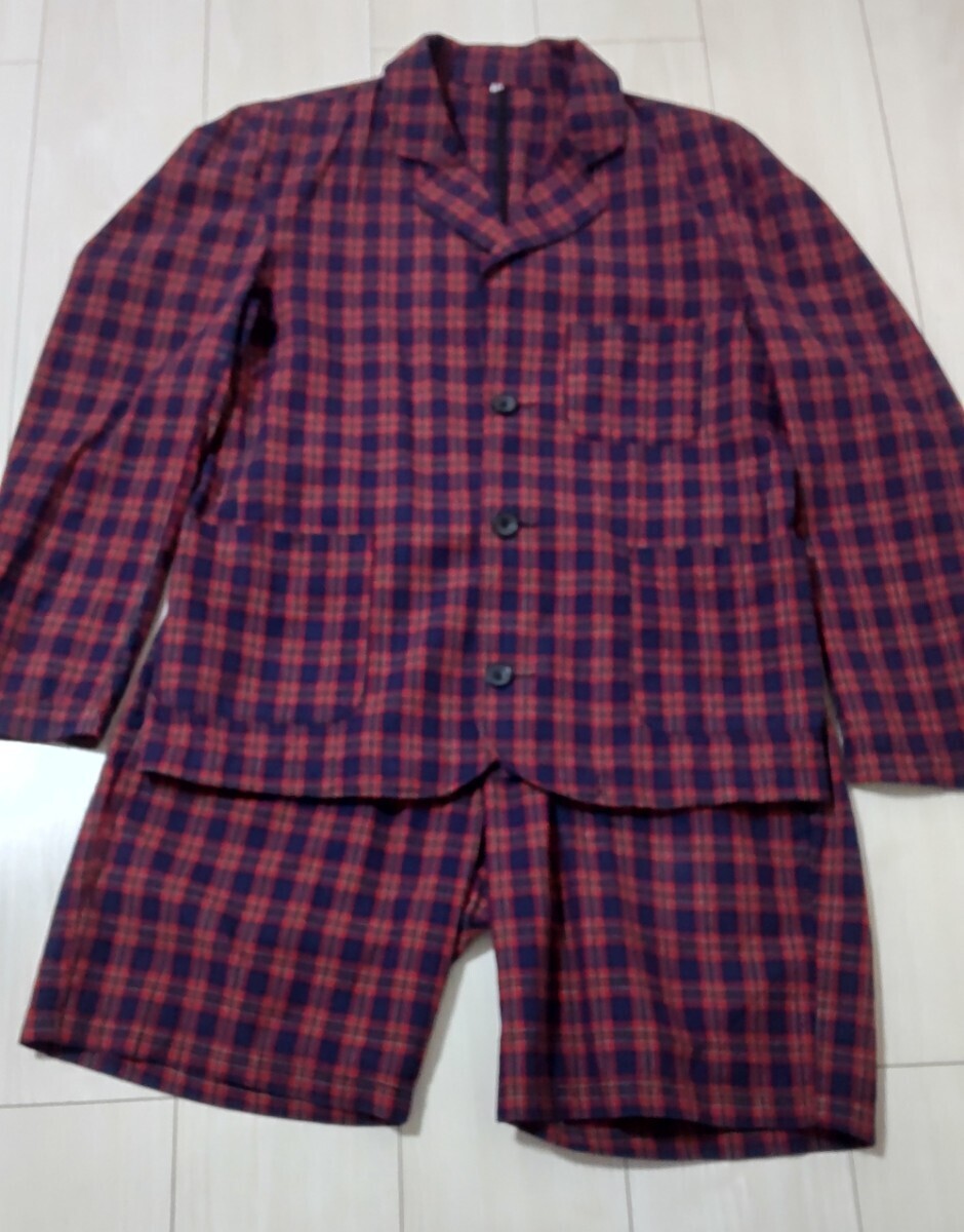 美品 Mサイズ 結婚式 卒業 入学式 フォーマル カジュアル チェック ジャケット スーツ上下セット テーラード 発表会 子供 キッズ メンズ 赤拍卖