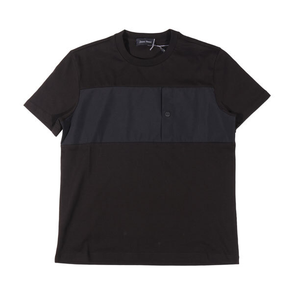 HERNO(ヘルノ) Uネック半袖Tシャツ JG002UL 52000 9300 ブラック 50 33230 【S33232】拍卖