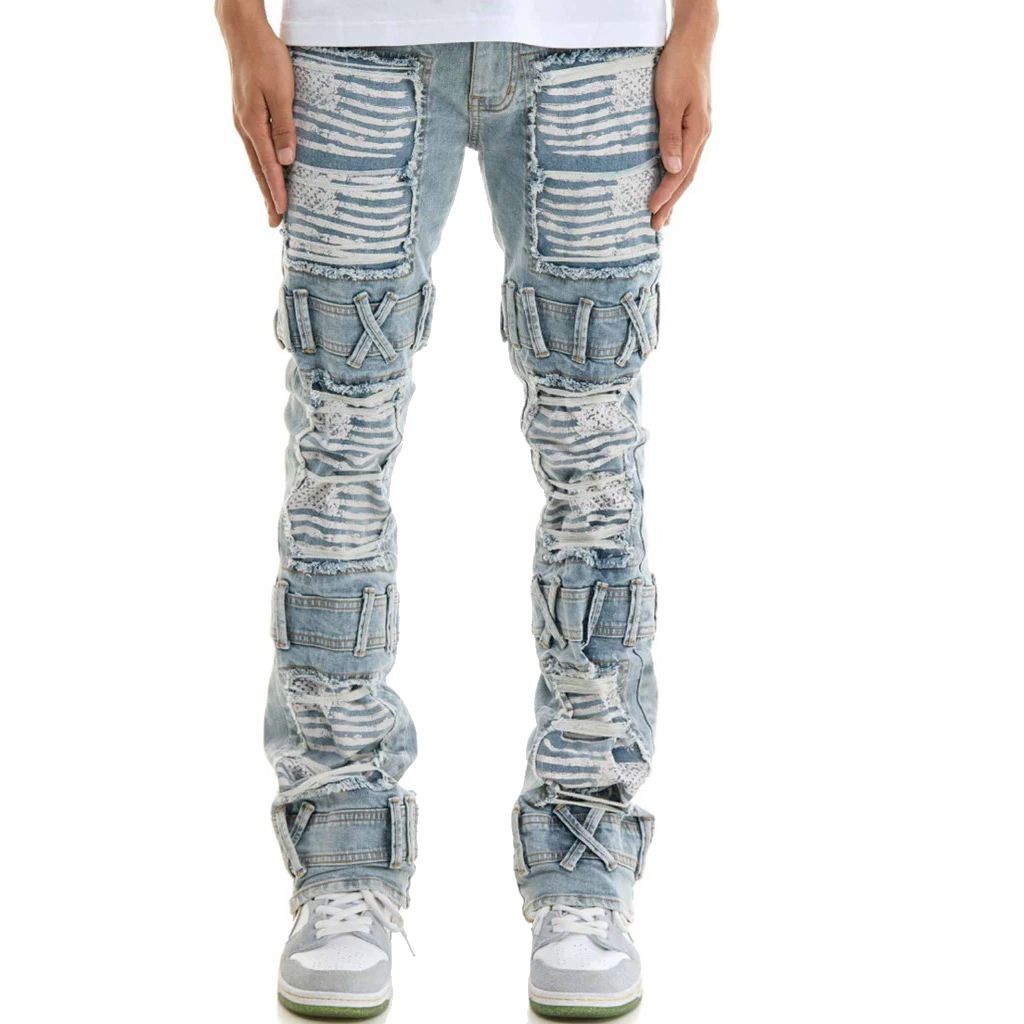 海外限定 【W34/L36】 KDNK ディーケーエヌケー Stacked Skinny Flare スタックド スキニーフレア ジーンス フラッグ USA正規品 (JNS46)拍卖