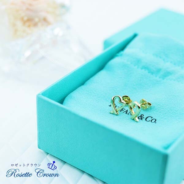 ◆新品◆値下げ交渉 は 質問で◆未使用◆ティファニー◆ラビングハートピアス K18イエローゴールド◆拍卖