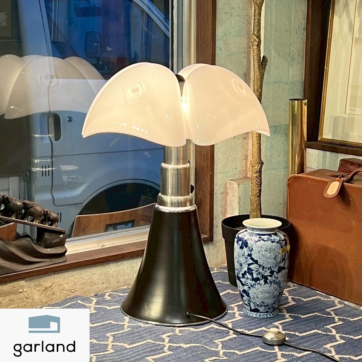 希少!Martinelli Luce/マルティネリルーチェ MODELLO 620 PIPISTRELLO テーブルランプ ライト 照明 ホワイト イタリア製 ガエアウレンティ拍卖