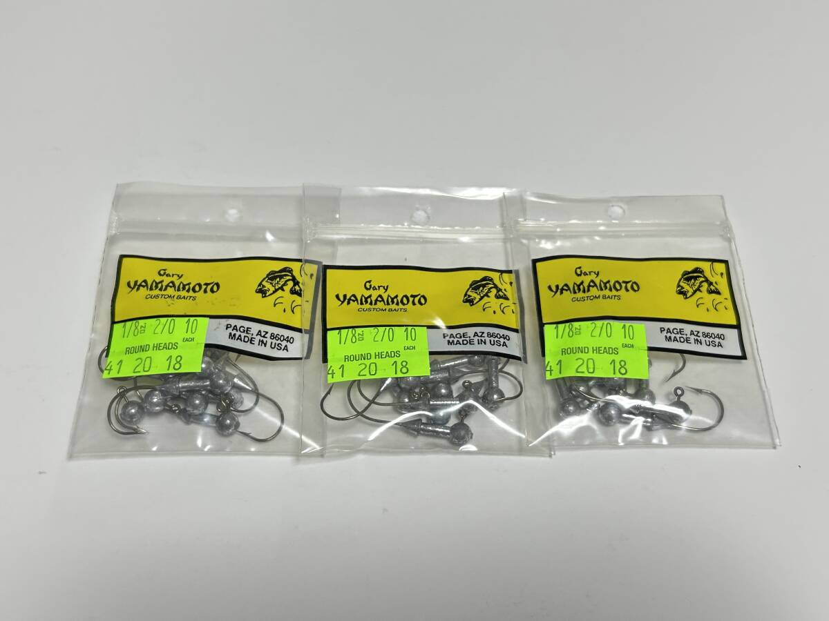 B ■■ 新品 ゲーリーヤマモト ジグヘッド 1/8oz (3.5g) 3パック 10個入り Gary Yamamoto ■■ J3.05拍卖