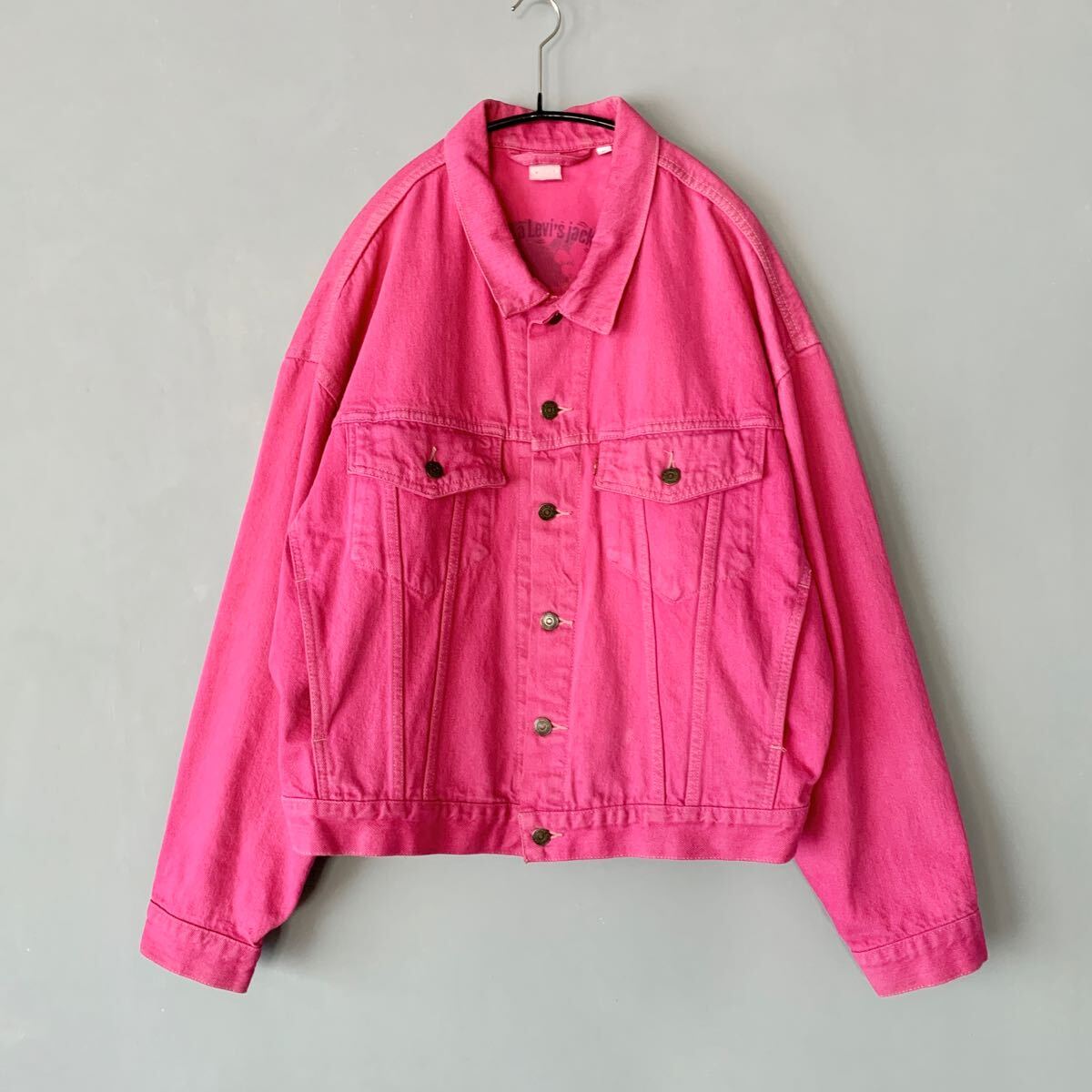 LEVI’S 90’s カラーデニムジャケット スーパーワイド リーバイス ピンク ヴィンテージ Levi's Vintage Clothing拍卖