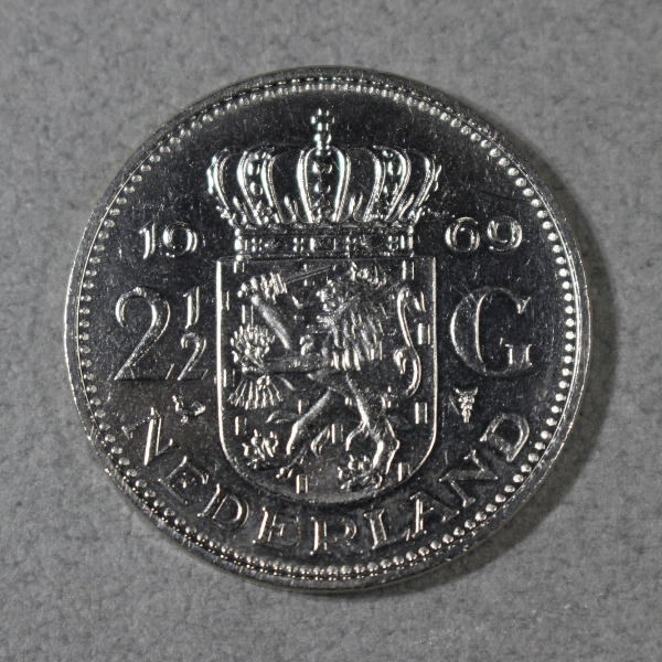 オランダ 1969年 2 1/2グルデン 2.5グルデン 硬貨 ジュリアナ女王 t0053拍卖
