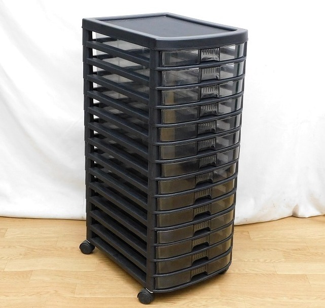 T009Tちょる☆【オフィス用品】レターケース 書類ケース 整理棚 引き出し14段 レターキャビネット 書類トレー 事務用品 店舗用品 現状品拍卖