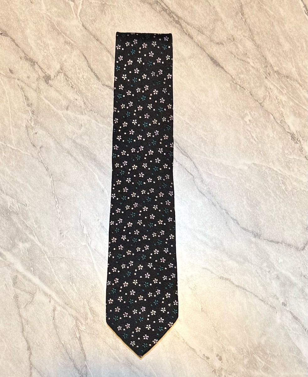 ポールスミス マルチカラーフローラル 花柄 刺繍 シルク ネクタイ 日本製拍卖
