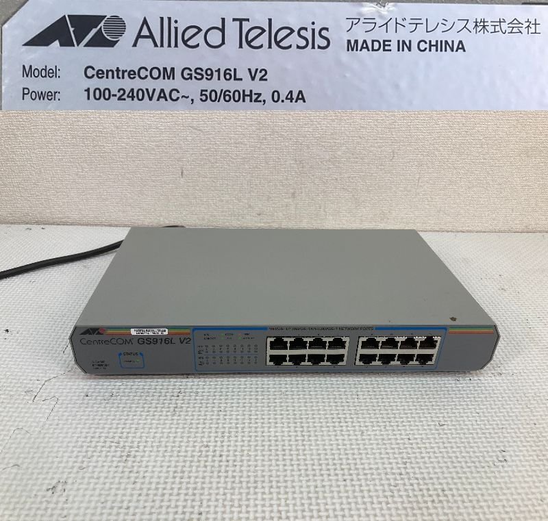 3383-O★Alied Telesis ギガビット イーサネット スイッチ★CentreCOM GS916L V2★中古現状渡し★拍卖