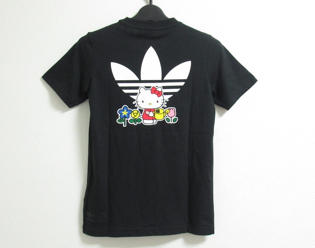 adidas Originals ハローキティ 半袖 Tシャツ 黒 ブラック 150 アディダス オリジナルス キティちゃん 花 II0858 拍卖