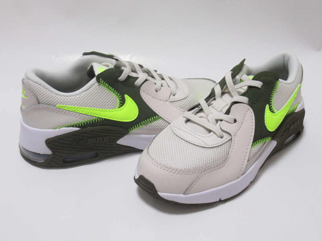 NIKE AIR MAX EXCEE PS グリーン ボルト 18cm ナイキ エアマックス エクシー ゴム紐 スリッポン CD6892-021拍卖