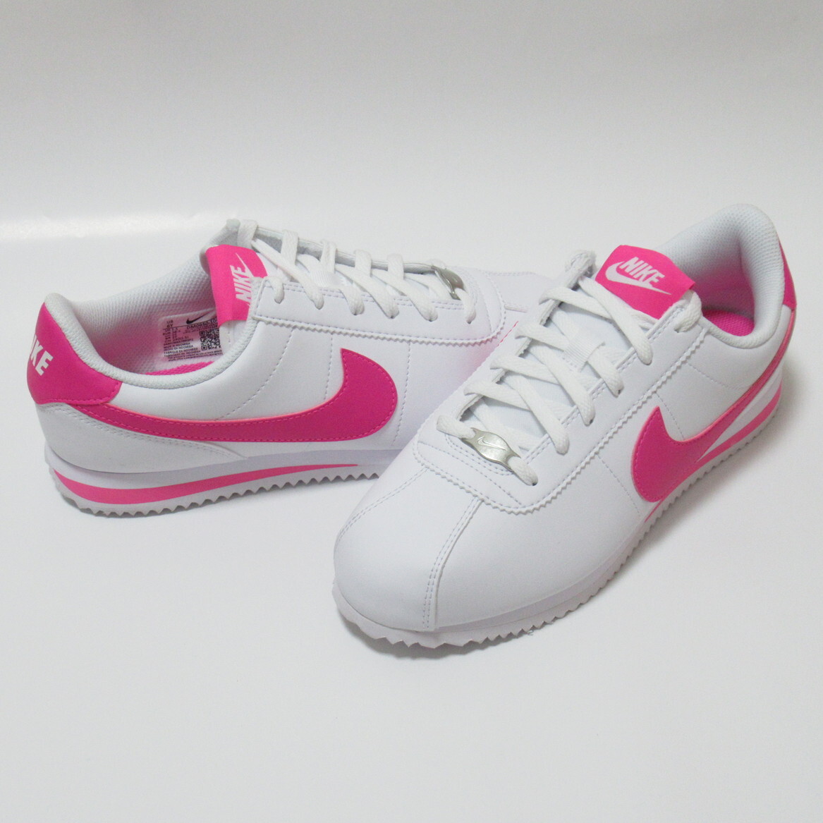 NIKE KIDS CORTEZ GS 白 ピンク 24.5cm ナイキ コルテッツ ジュニア レディース レーサーフューシャ DM0950-104拍卖