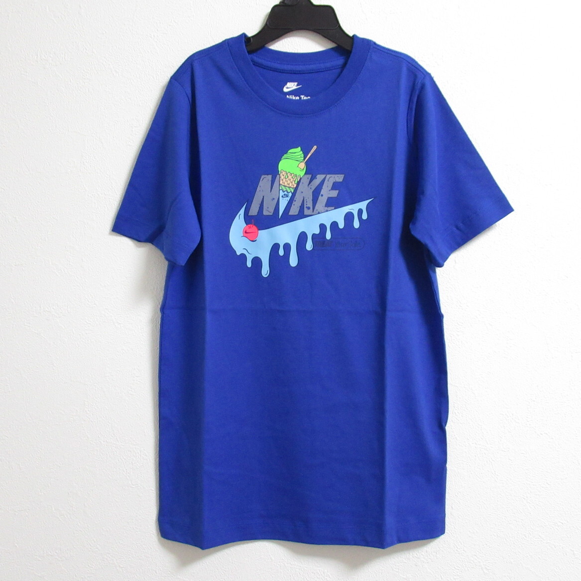 NIKE YTH NSW KC SOLE FOOD FS S/S Tシャツ 青 ブルー 150 ナイキ ジュニア 半そで Tシャツ アイスクリーム ソールフード HV0990-480拍卖