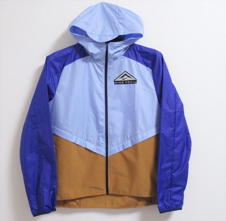 NIKE TRAIL ジャケット パーカー ブルー 水色 S ナイキ レディース ランニング 防水 撥水 ストームフィット アウトドア DC8042-468拍卖