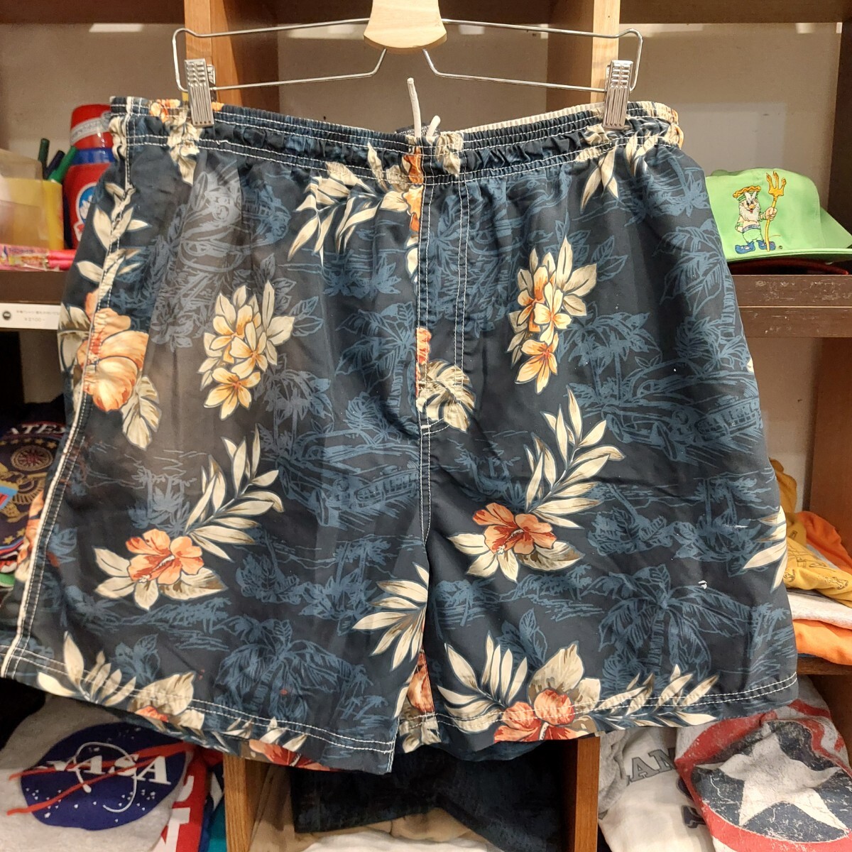 PURITAN ピューリタン ハーフパンツ L 柄物 スイム ショーツ サーフパンツ 海パン 水着 07E1103拍卖