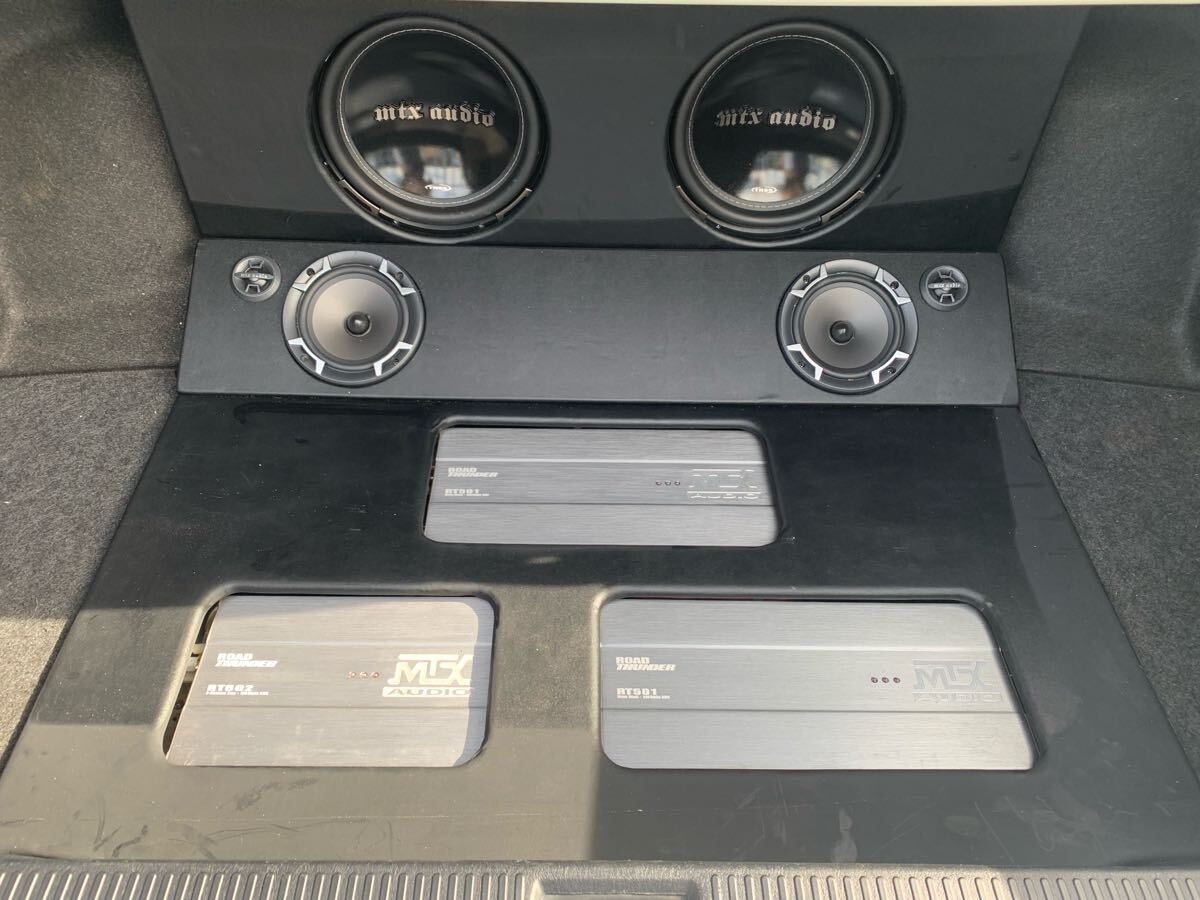 JZS171 JZS177 UZS171 UZS175 UZS173 クラウンマジェスタ MTX AUDIO スピーカー ウーファー アンプセット ウーハー トランクオーディオ一式拍卖
