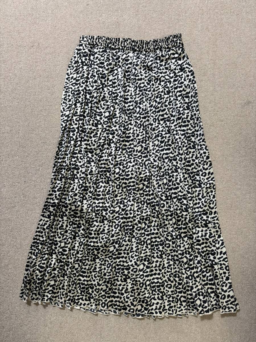 alicia PAGE BOY アリシア ページボーイ ヒョウ柄 シャイニーシアー プリーツスカート ロングスカート F ロンスカ レオパード 定番/EH拍卖