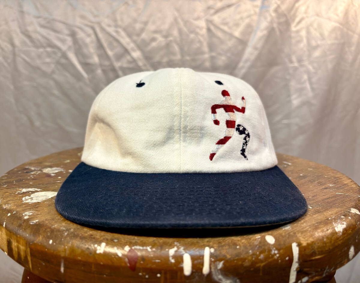 美品 90's CHAMPION ATLANTA OLYMPICS 1996 USA TEAM CAP フリーサイズ 6パネル 古着 ヴィンテージ 帽子 ベースボールキャップ拍卖