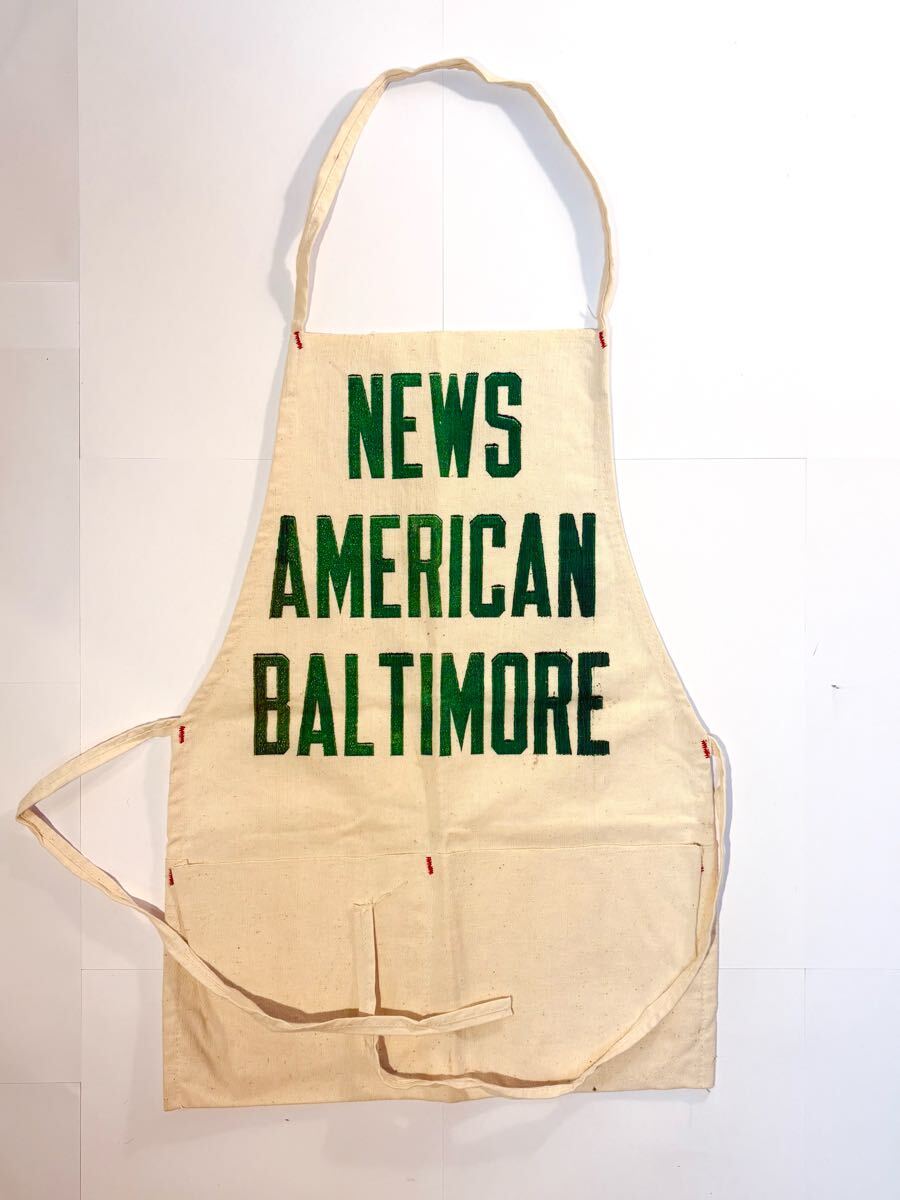 貴重 ミント 美品 50's 〜 USA製 キャンバスエプロン 古着 ヴィンテージ 生成り 男女兼用 ワークエプロン DIY 作業着 アウトドア キャンプ拍卖